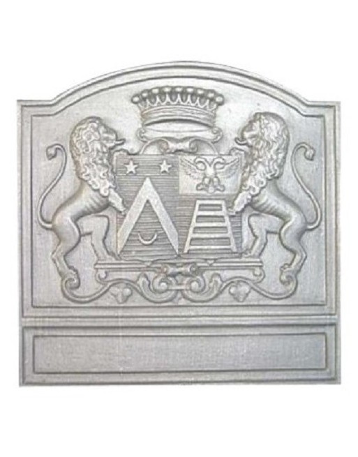 Plaque de cheminée Blason aux lions