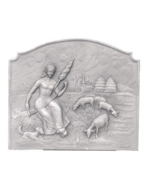 Plaque de cheminée La Bergère