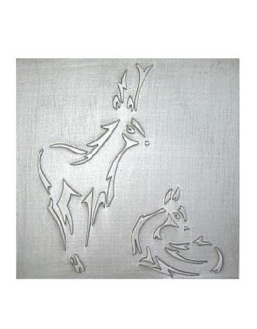 Plaque de cheminée Le Cerf et La biche