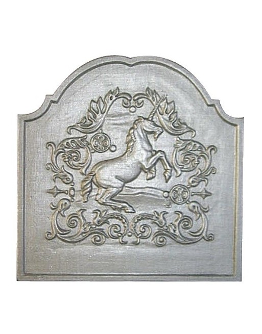 Plaque de cheminée Licorne