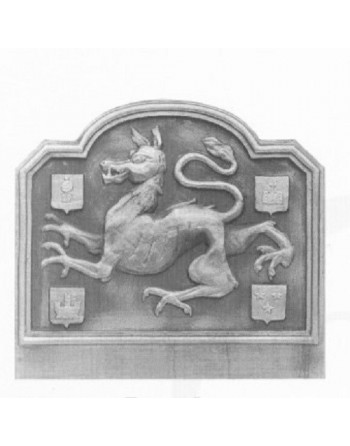 Plaque de cheminée Bête de...