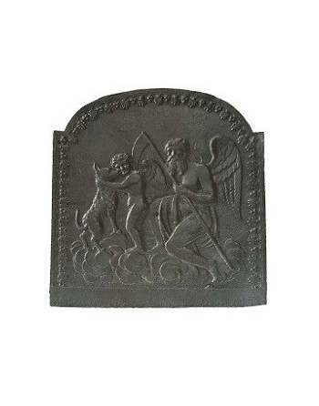 PLAQUE DE CHEMINÉ FONTE...